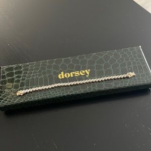 Dorsey James Bezel White Sapphire Tennis Bracelet